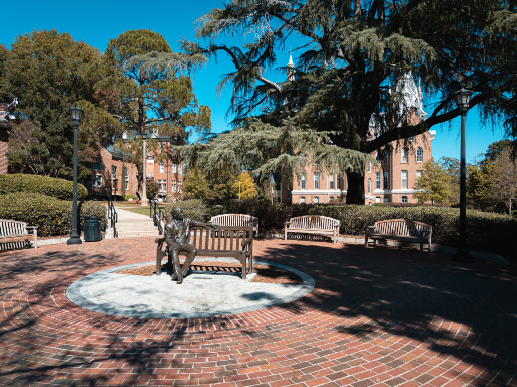 Jesse Mercer statue on the Macon campus
